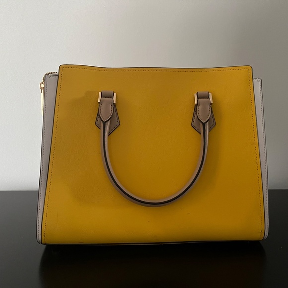 Yellow and White Michael Kors Handbag - Picture 2 of 3